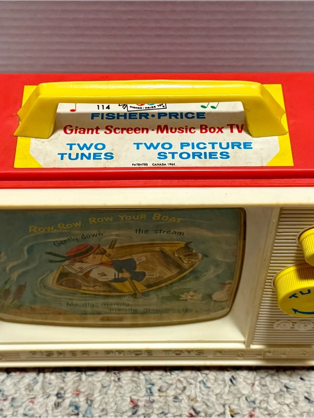 1966 Children Fisher-Price 2 Tunes songs TV   London Bridge, Row Row Boat-tested